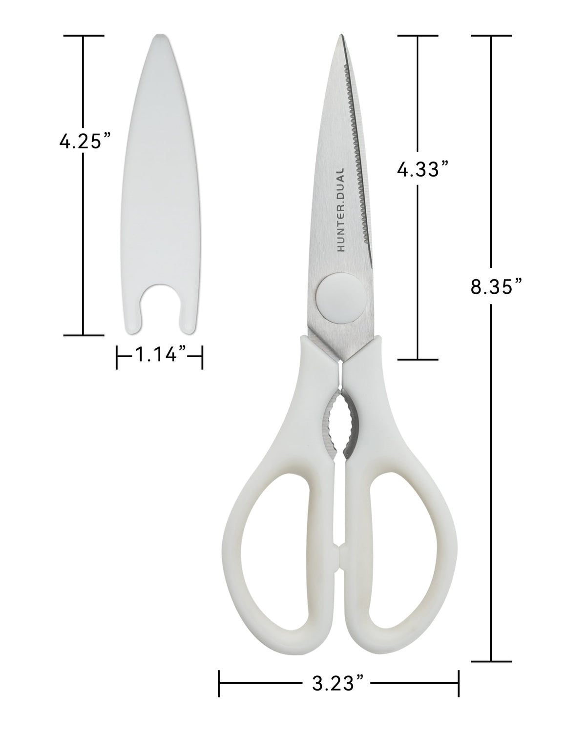 Heavy Duty Kitchen Scissors, Come-Apart Poultry Shears for Chicken and Meat, Cream - Image 3