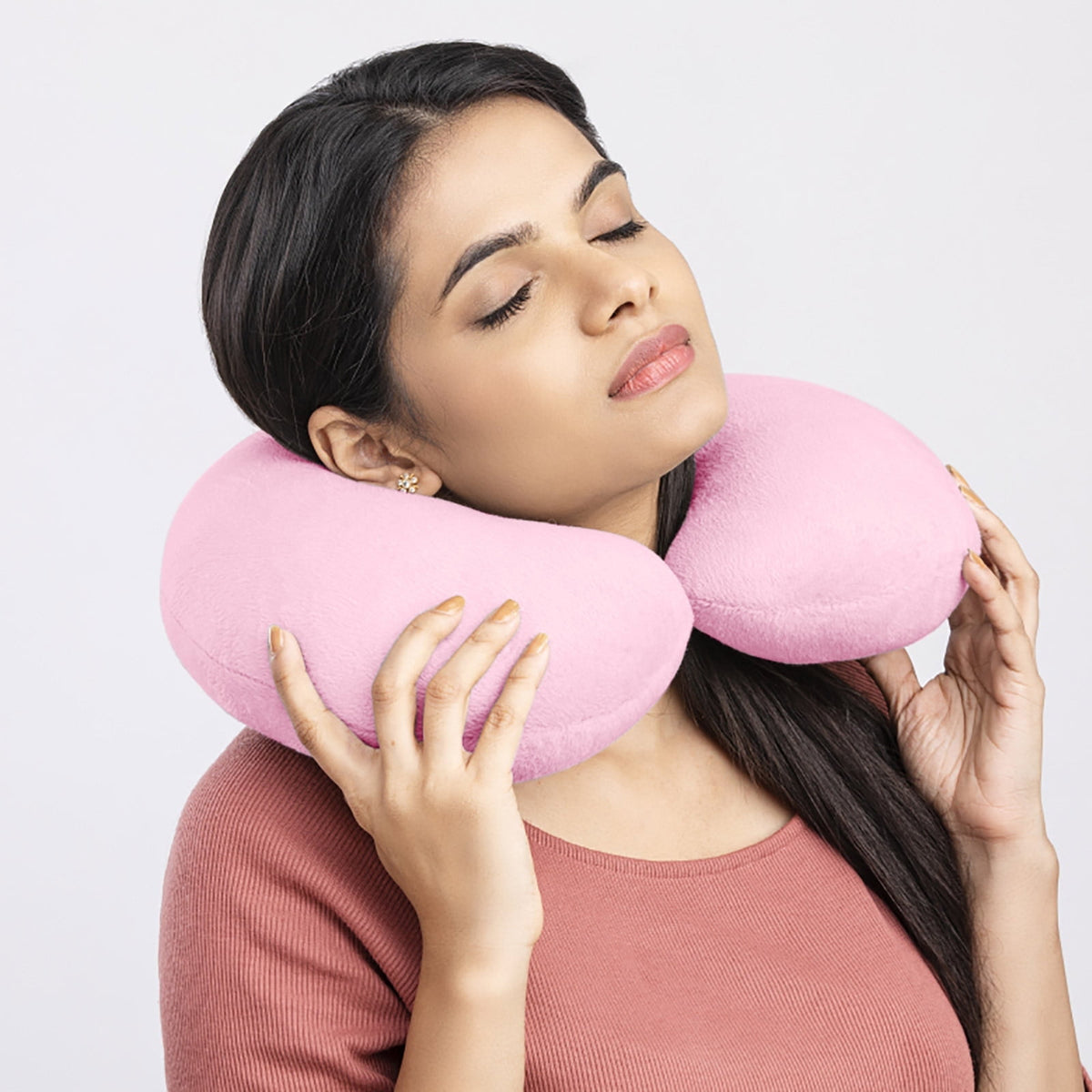 Pillow Memory Foam Airplane Comfort for Sleeping Washable Cover Adjustable Pillows for Traveling, Car, Home, Office, ... - Image 5