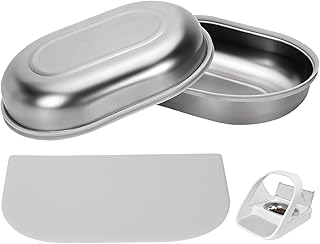Stainless Steel Bowl for-Automatic-Microchip Pet Feeder-Sealing Ring Design-Suitable for Both Wet and Dry Food-Easy to Clean, 2 SUS 304 Bowl & 1 Mat Set