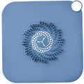 Silicone Hair Catcher Drain Cover Reusable Bathroom Shower Drain Filter Screen Blue..