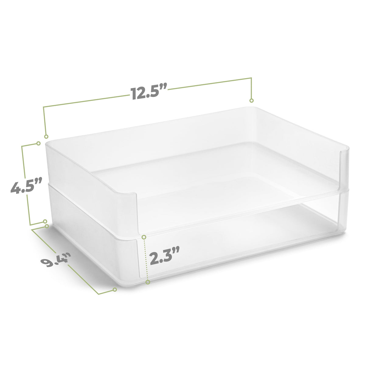 Plastic Letter Tray, Desktop Paper Organizer File Storage, 2 Pack - Image 4