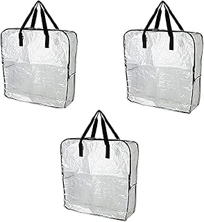 Ikea DIMPA 3 pcs Extra Large Storage Bag, Clear Heavy Duty Bags, Moth and Moisture Protection Storage Bags