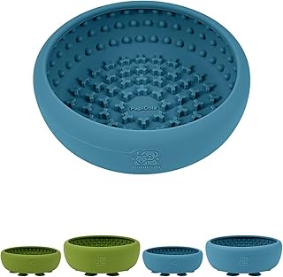 Dog Lick Bowl for Dogs, Lick Mat, Slow Feeder Lick Bowl with Strong Suction, BPA-Free Silicone, Freeze Licking Bowl for Anxiety Relief, Enrichment & Distraction, Dishwasher Safe (Blue, S)