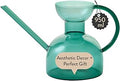 Modern Sprout Plant Watering Can - Handcrafted from Borosilicate Glass - Long Spout Vessel for Indoor Plants - 32 Oz Capacity - Multipurpose Watering Can and Flower Vase for Houseplants (Teal)