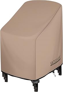 ULTCOVER Stackable Patio Chair Cover – Waterproof Outdoor Stack of Chairs Cover Fits Up to 26W x 34D x 45H inches