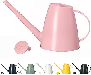 Modern 1.8 Liter Plastic Watering Can with Detachable Spout and Sprinkler Head, Designed for Controlled Pouring and Easy Handling, Pink