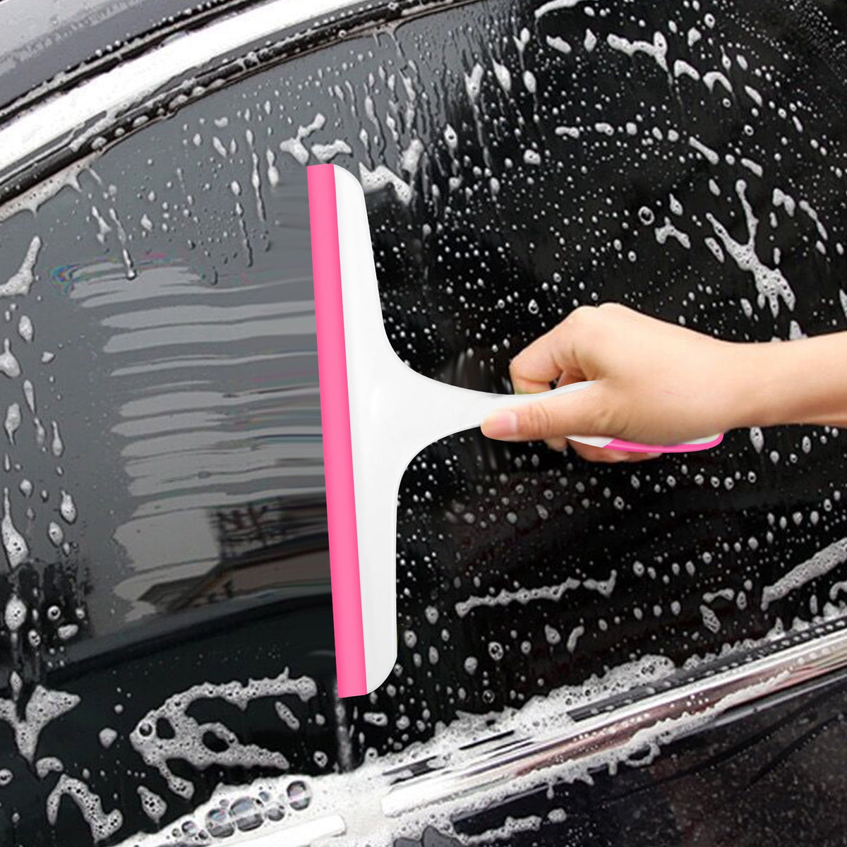 3 Pcs Multi-Purpose Squeegees for Shower, 10 inch Silicone Streak-Free Handheld Cleaner Squeegee with Hanging Hole, S... - Image 3