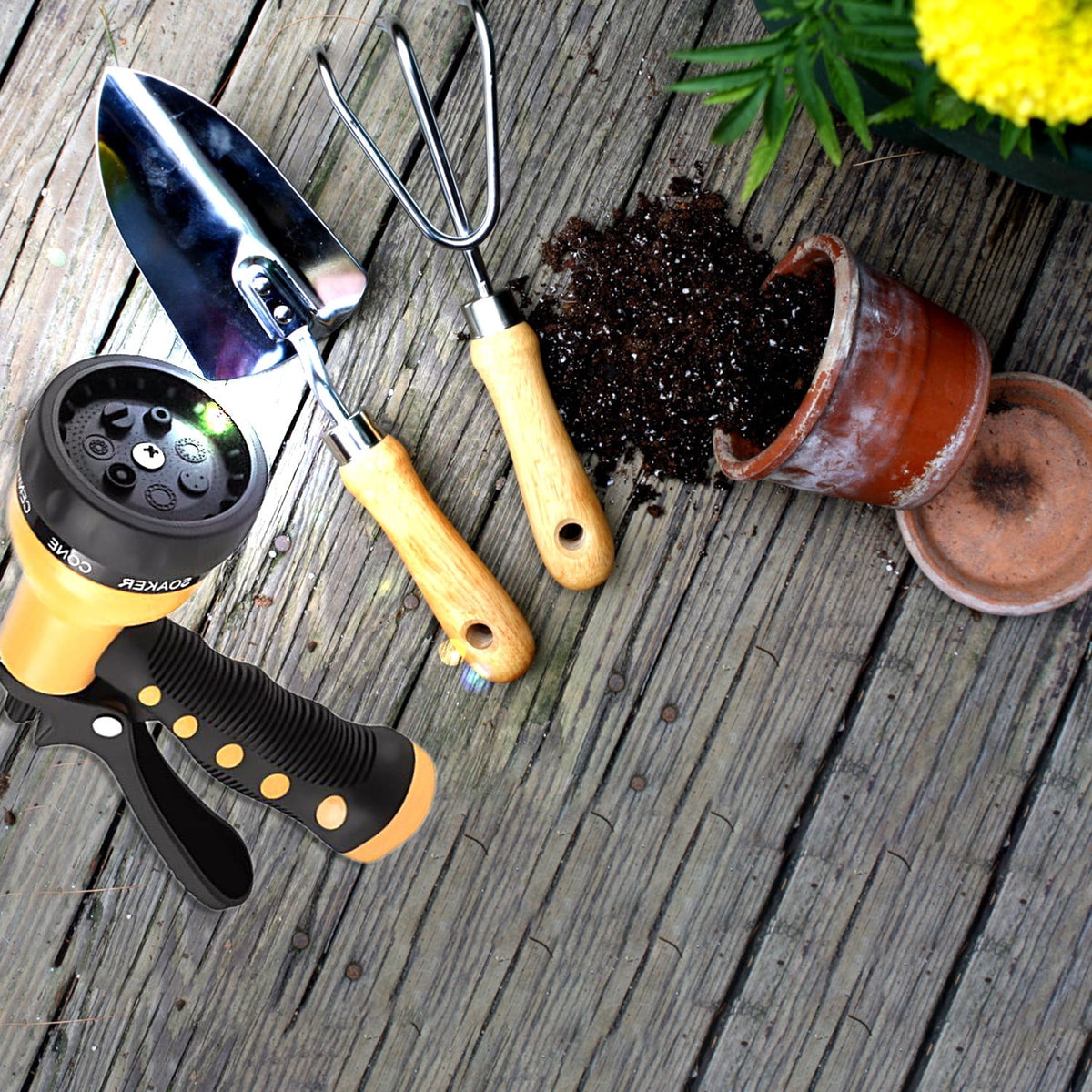 Heavy Duty Garden Hose Nozzle Spray Nozzle Hand Sprayer - Image 6