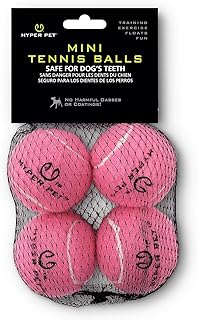 Hyper Pet MINI Extra Small 1.75in Tennis Balls for Dogs (Safe Dog Ball Tennis Balls for Exercise & Training) Interactive Toys work with Hyper Pet K9 Kannon MINI Dog Ball Launcher - 4 Pack Pink