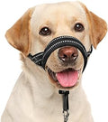 BARKLESS Soft Dog Head Collar, Patented Padded No Pull Head Halter, Training Nose Leash with Safety Link for Medium Large Dogs, Adjustable Muzzle Leash, Easy Control for Walking(Black, L)