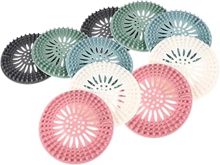 Balacoo 10pcs Hair Drain Catcher Clogging Floor Drain Cover for Shower Bathroom Kitchen and Laundry Prevents Debris and Bad Easy to Use Colors
