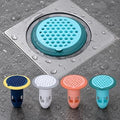 4-Pack Shower Drain Odor Isolator, Floor Drain Hair Catcher with Backflow Preventer, Honeycomb Sewer Strainer Cover for Kitchen Bathroom Toilet