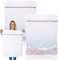 Dntorx 2 Pack XX-Large Mesh Laundry Bags for Delicates, 24 x 32 Inches Reusable Laundry Bag Durable Wash Bags for Washing Machine for College, Family, Travel, Storage