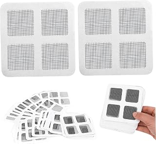 Disposable Hair Drain Stickers 50Pcs 4x4 Square Disposable Drain Covers Self-Adhesive Multi-Purpose PVC Hair Catcher for Shower, Bathtub, Floor