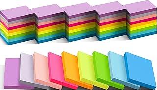 (54 Pads) Mini Sticky Notes 1.5x2 in, 9 Colors Bright Strong Adhesive Post, Suitable for School, Home, Office, Clean Removal
