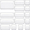 Manalete Drawer Organizers Set of 15, 4 Sizes Clear Plastic Drawer Organizers and Storage Bins for Kitchen, Bathroom, Office, Dresser Desk Drawer Organizer Tray for Jewelry, Makeup, Junk, Gadgets