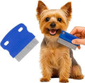 Tear Stain & Flea Remover Comb Set for Dogs & Cats – Stainless Steel Eye Grooming Tool for Stains, Crust & Mucus – Gentle, Safe, Reusable – Pack of 2
