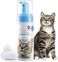 Mooncat Waterless Cat Shampoo, 100% Licking Safe & Vet Approved No Rinse Dry Bath Foam - Gentle Deodorizer for Short Haired Cats, Seniors & Kittens - Soothes Sensitive Skin, Reduces Dander & Odor