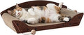 ZOMISIA 26'' Cardboard Cat Scratcher Bed - Large Scratcher Couch for Indoor Cats, Orthopedic Scratching Board, Lounger Scratching Couch with Bells