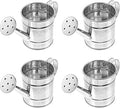 4-Pack Mini Galvanized Metal Watering Cans for Kids Crafts DIY Indoor Plants | Tiny Small Watering Pots for Home Decor Garden Flowers and Plants