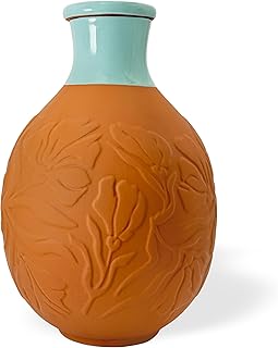 Olla for Watering Plants 160oz 1.25 Gallon XXL OYA Irrigation Clay Water Pot Self Watering Terracotta Pot