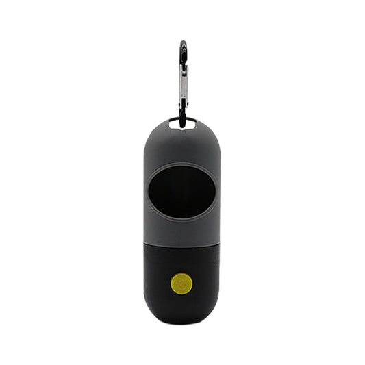 Holder with LED Flashlight Pet Waste Dispenser for Leash Doggie Potty Container