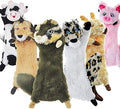 SHARLOVY Dog Squeaky Toy No Stuffing 6 Pack, Dog Toys Crinkle for Small Puppy, Durable Chew Plush Cute Animals Natural for Teething Pet