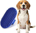 Rubber Grooming Brush for Dogs & Cats - Gentle Deshedding Bath Brush for Short & Medium Hair - Soft Bristles, Anti-Slip Grip, Easy to Clean