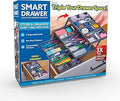 Ontel Smart Drawer Organizer - Multi-level Jewelry Holder, Cosmetics Organizer, or Office Drawer Organizer with Adjustable Dividers for Organization and Storage, Fits Drawers 9.5"W x 7.5"L x 2.75"D