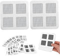 Disposable Hair Drain Stickers 60Pcs 4x4 Fiberglass Disposable Drain Covers Self-Adhesive Multi-Purpose Square Drain Hair Catcher for Shower, Bathtub