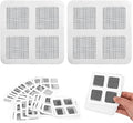 Disposable Hair Drain Stickers 60Pcs 4x4 Fiberglass Disposable Drain Covers Self-Adhesive Multi-Purpose Square Hair Catcher for Shower, Bathtub