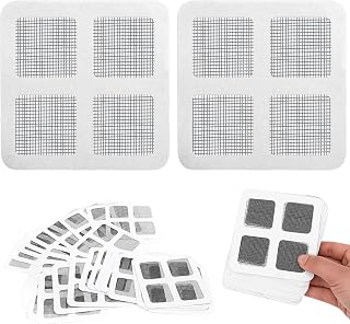 Disposable Hair Drain Stickers 60Pcs 4x4 Fiberglass Disposable Drain Covers Self-Adhesive Multi-Purpose Square Hair Catcher for Shower, Bathtub