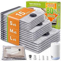 Vacuum Storage Bags with Rechargeable Electric Pump, 15 Combo - Space Saver Vacuum Storage Bags, Blanket & Clothes Storage Bag Vacuums Sealed, Bolsas Para Guardar Ropa Al Vacío