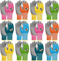 12 Pairs Kids Gardening Gloves Children Yard Work Glove Rubber Coated Garden Gloves for Girls Boys Toddlers Youth Outdoor (Large (Age 9-11))