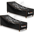 Outdoor Chaise Lounge Chair Covers Waterproof,Pool Lounge Chair Covers for Chaise Lounger,Black Patio Furniture Cover 2 Pack - 70x32x30 inch