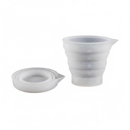 Silicone Measuring Cup, 1 Pack, White, Multipurpose Kitchen & Camping Tool