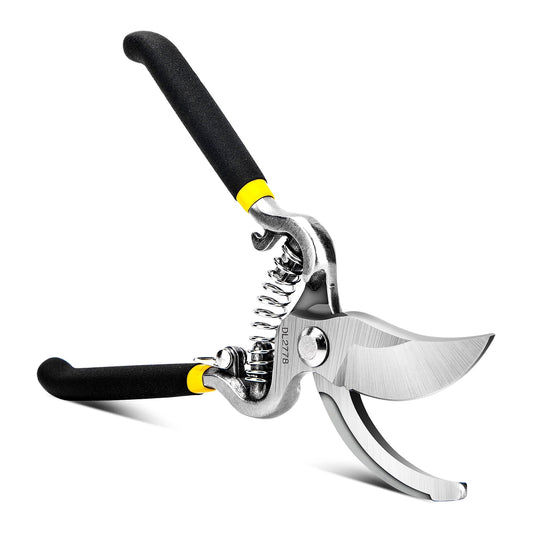 Shears, 8" Bypass Gardening Pruner, Scissors, Clippers, Black