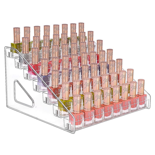 7-Tier Clear Acrylic Organizer for Nail Polish, Essential Oils & Small Bottles