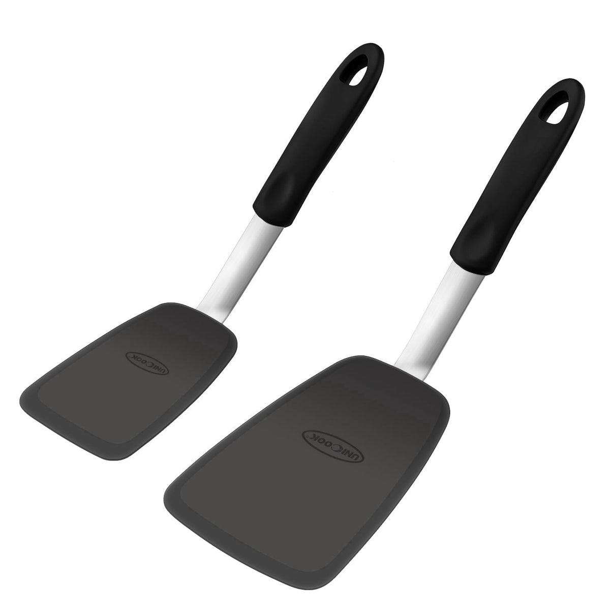 Silicone Spatula, Pancake Turner Set of 2, 600℉ Heat Resistant Spatula Turners for Nonstick Cookware, Kitchen Cooking...