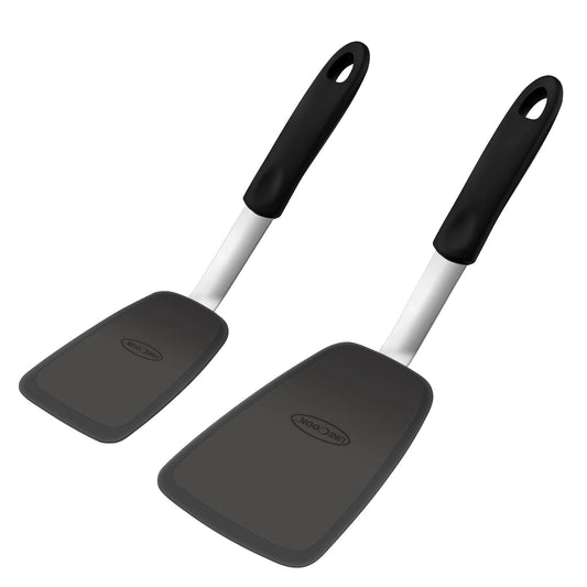 Silicone Spatula, Pancake Turner Set of 2, 600℉ Heat Resistant Spatula Turners for Nonstick Cookware, Kitchen Cooking...