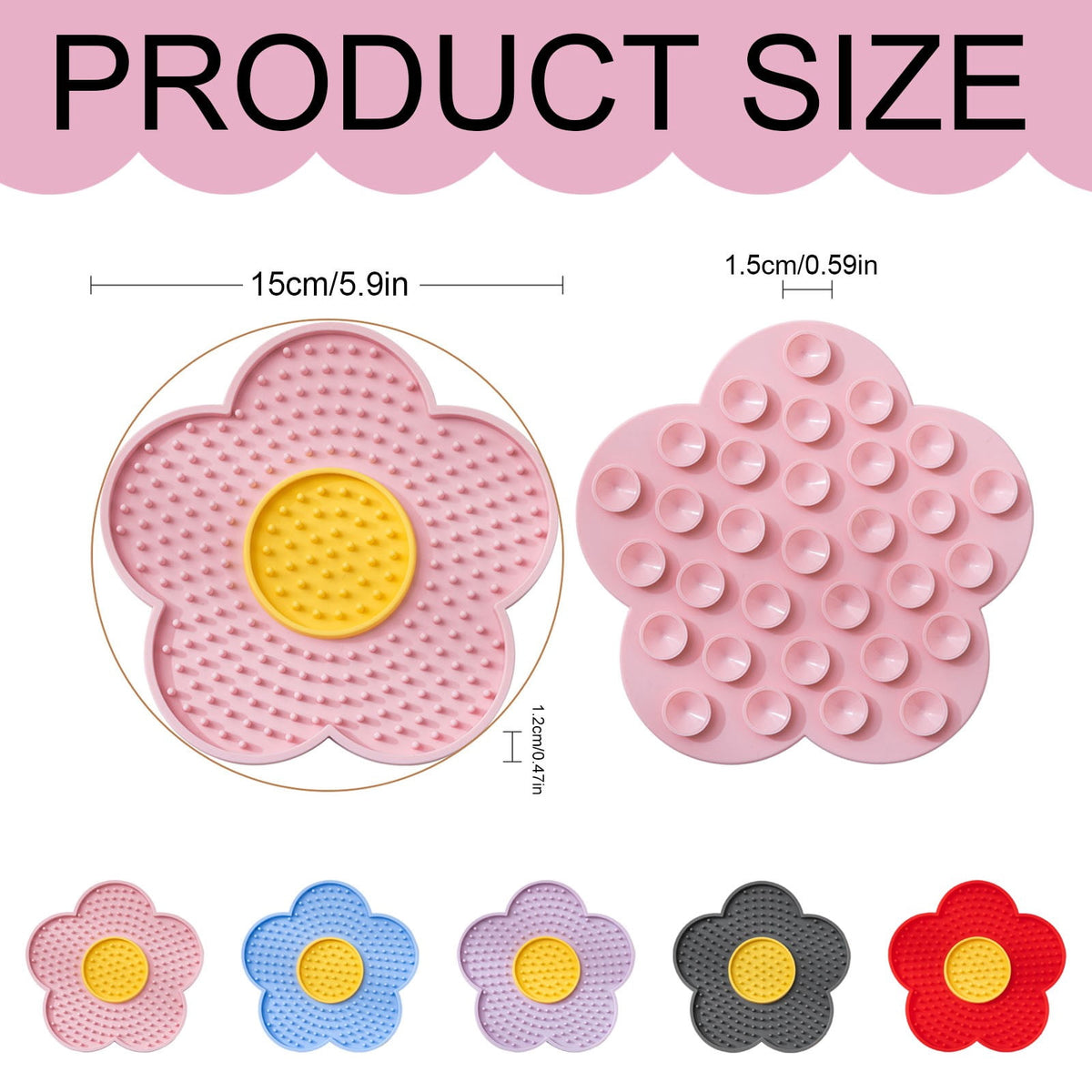 Mat Mat For Cats Flower Shaped Slow Feeder Mat For Dogs Small Medium Large Pet Puppy Bowl - Image 3