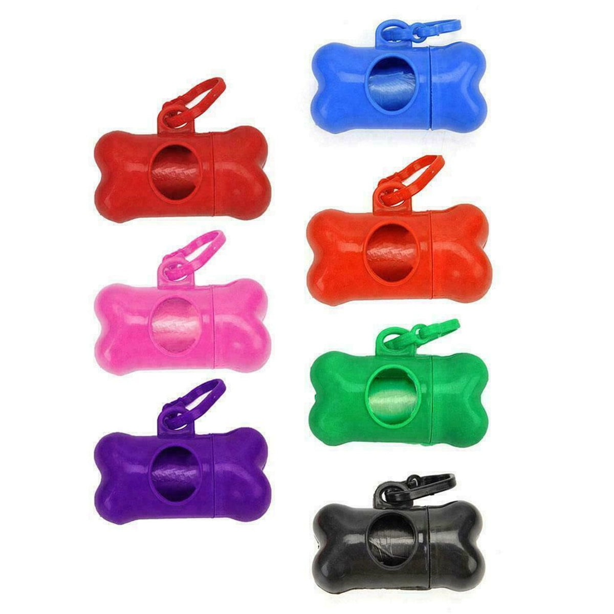 Bags Dispenser with Carabiner Clip, Doggy Bag Holders for Leashes Leak-Proof Doggie Pet Waste Bags, Accessories - Image 2