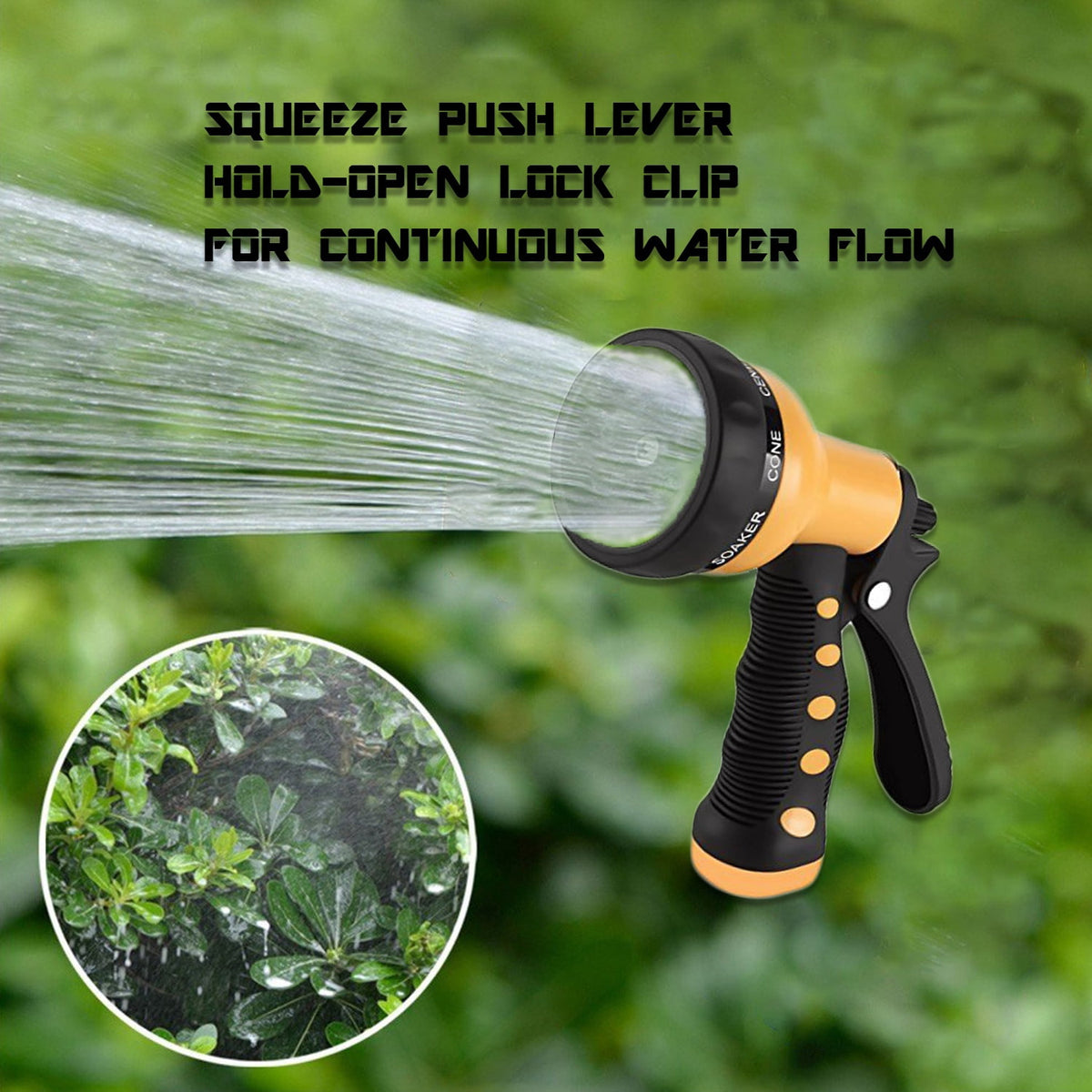 Heavy Duty Garden Hose Nozzle Spray Nozzle Hand Sprayer - Image 3