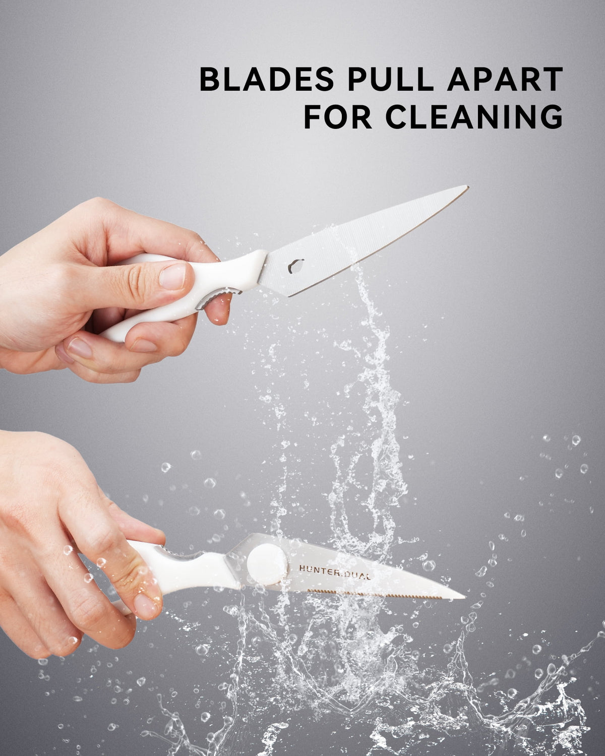 Heavy Duty Kitchen Scissors, Come-Apart Poultry Shears for Chicken and Meat, Cream - Image 6