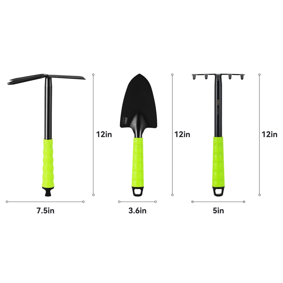 Set 3 Piece Heavy Duty Gardening Hand Kit with Hand Trowel,Hoe and Rake, Delicate Gift for Planting and Maintaining G... - Image 6