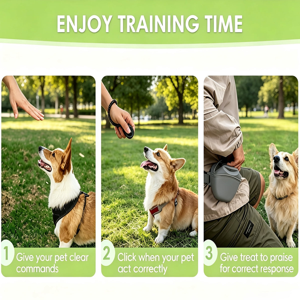 Silicone Dog Treat Pouch with Training Clicker, Magnetic Sealing Anti-Spill Pet Treat Waist Bag for Dog Walking Training - Image 5