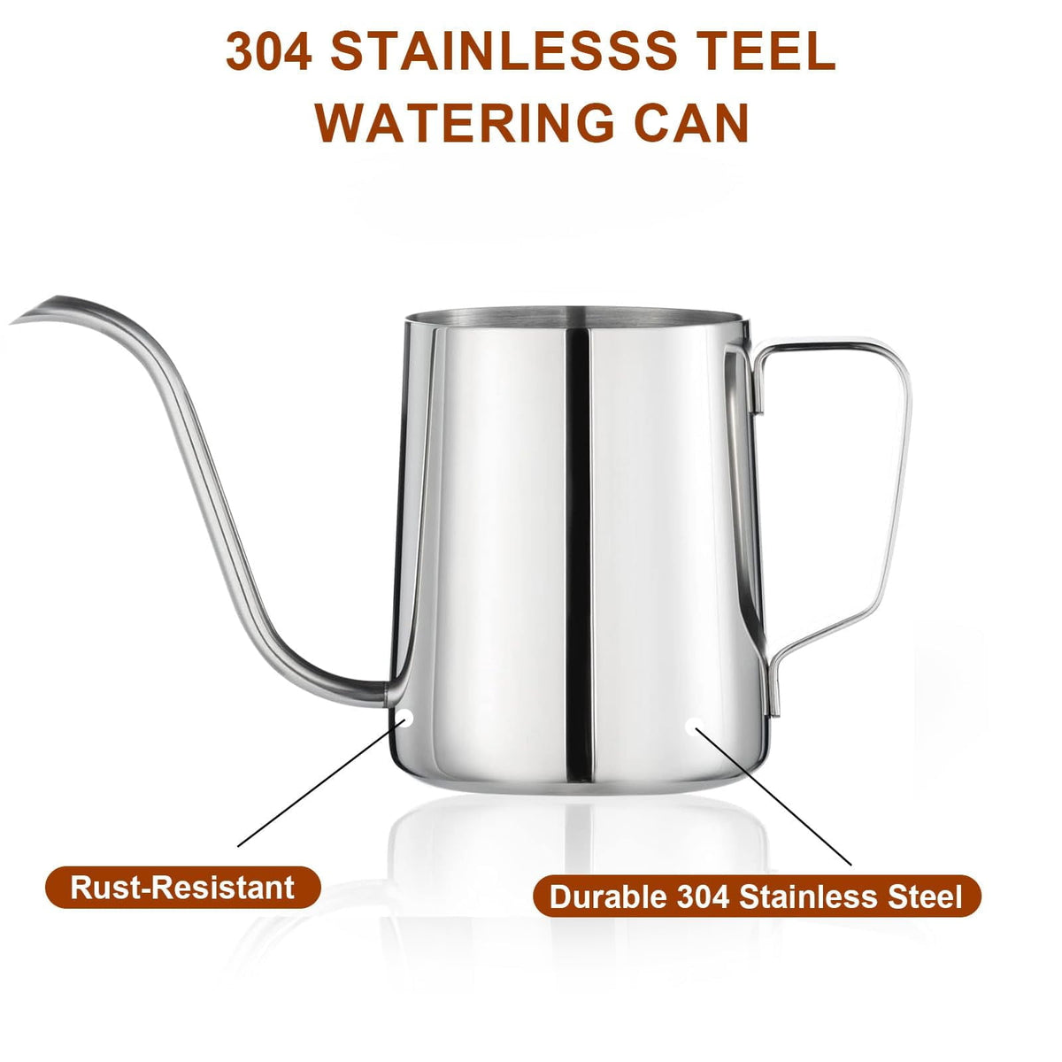 Small Watering Can for Indoor Plants, Mini Indoor Watering Can with Long Spout and Handle 12 oz / 350 ml Rust-Proof 3... - Image 3