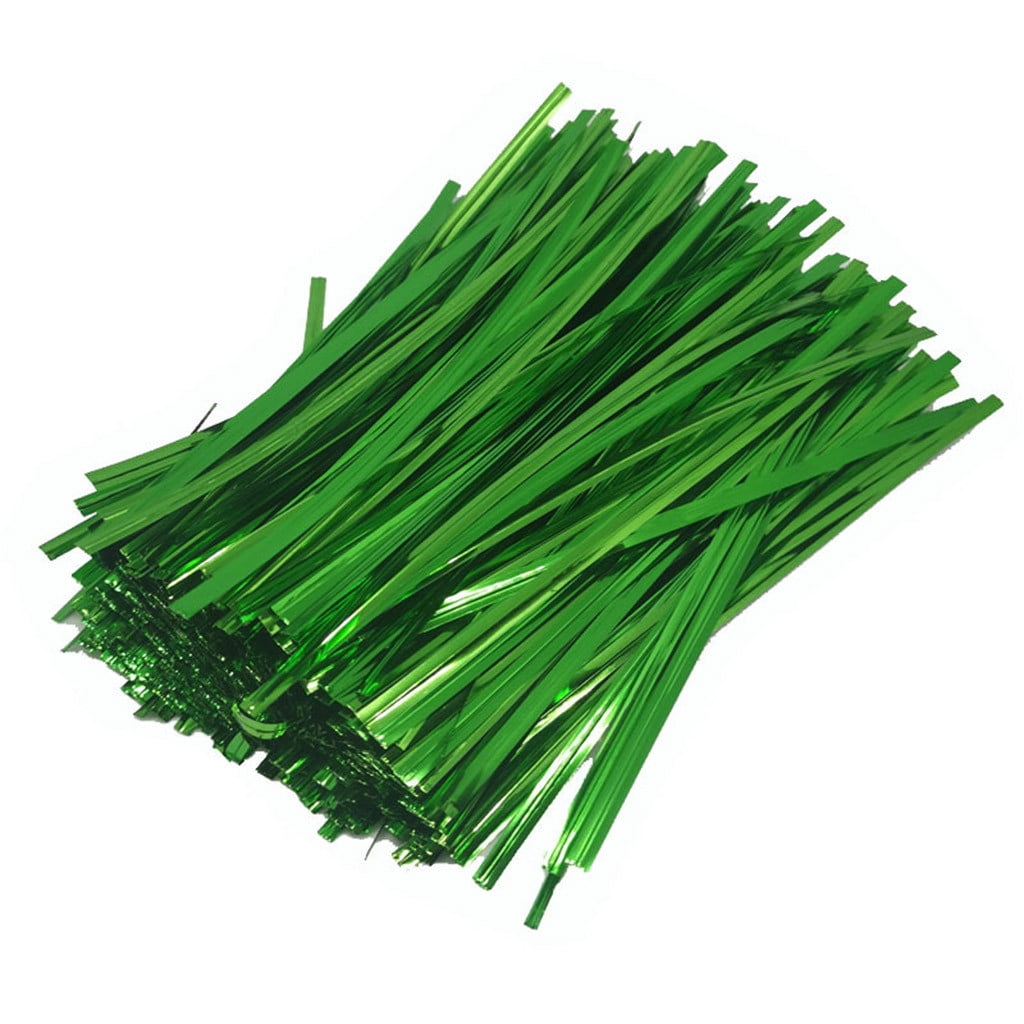 800 Pack Precut Small Short Green Garden Wire with Metal Core for Plants Cables Bags Bread Sealing - Image 3