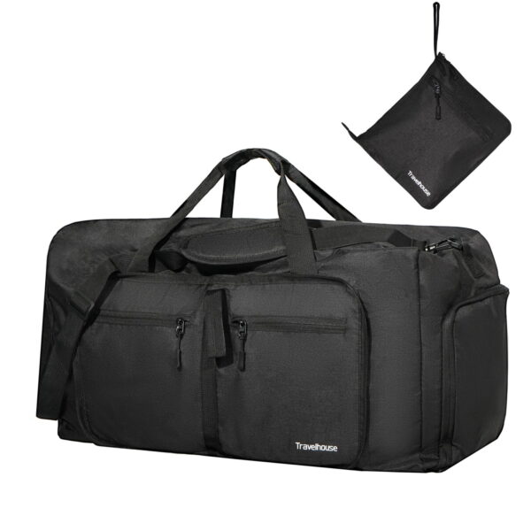 Foldable 50L Travel Duffle with Shoe Compartment