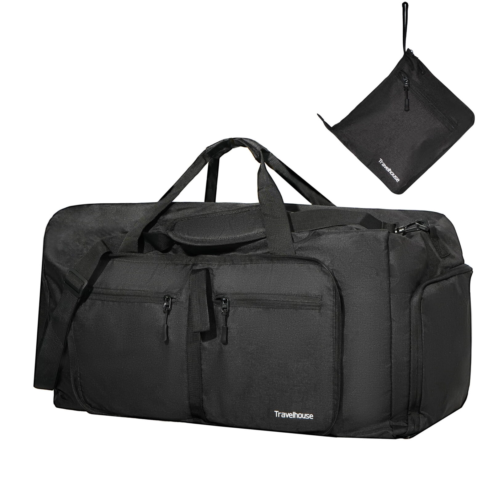 Foldable 50L Travel Duffle with Shoe Compartment